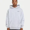 Mens staple oversized hoodie – grey marl Mens staple oversized hoodie – grey marl