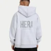 Mens staple oversized hoodie – grey marl Mens staple oversized hoodie – grey marl