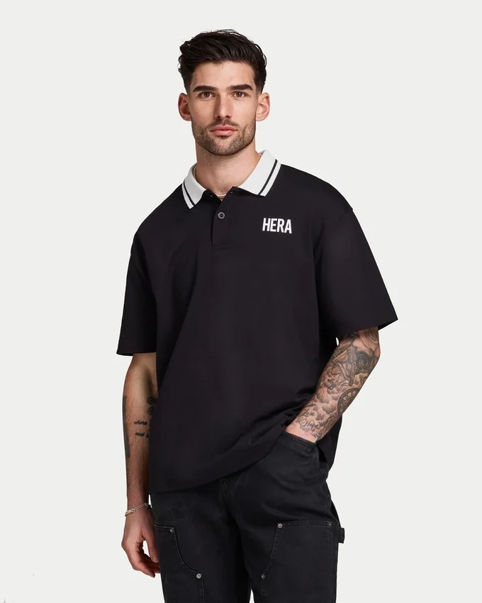 Mens staple oversized polo t-shirt Mens staple oversized polo t-shirt