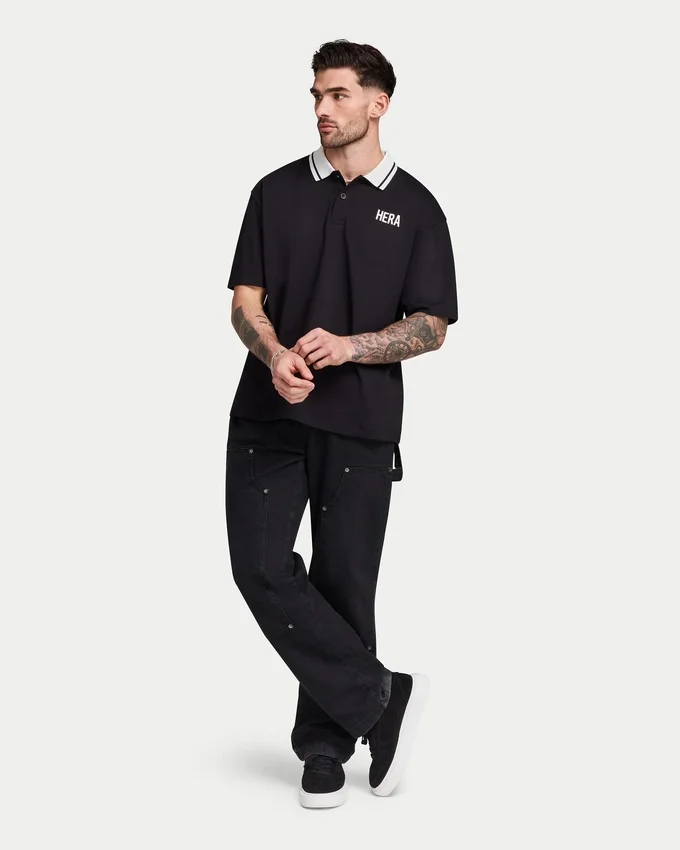 Mens staple oversized polo t-shirt Mens staple oversized polo t-shirt