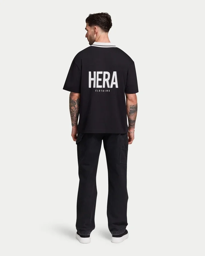 Mens staple oversized polo t-shirt Mens staple oversized polo t-shirt