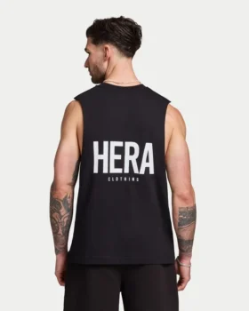 Mens staple tank – black Mens staple tank – black