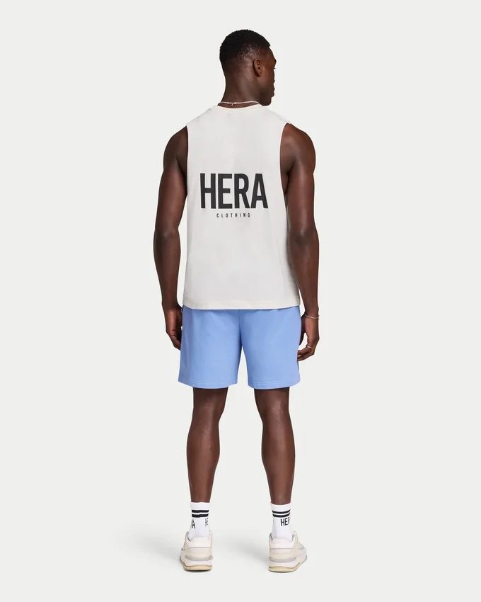 Mens staple tank – white Mens staple tank – white