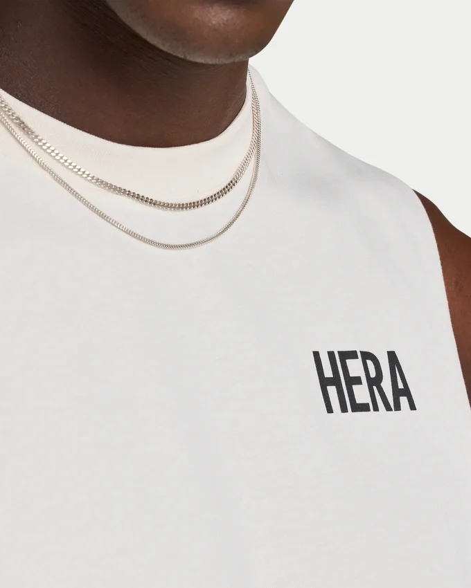 Mens staple tank – white Mens staple tank – white