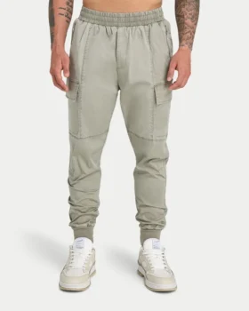 Mens utility cargo pant – grey green