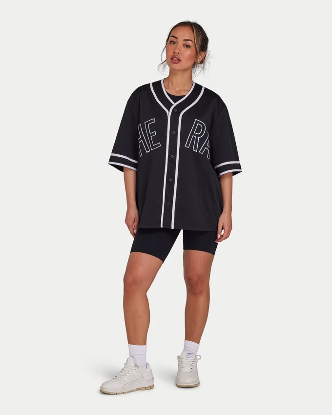 Mens varsity mesh jersey – black Mens varsity mesh jersey – black
