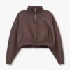 Rewear collective cropped sweatshirt – slate brown Rewear collective cropped sweatshirt – slate brown
