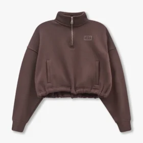 Rewear collective cropped sweatshirt – slate brown