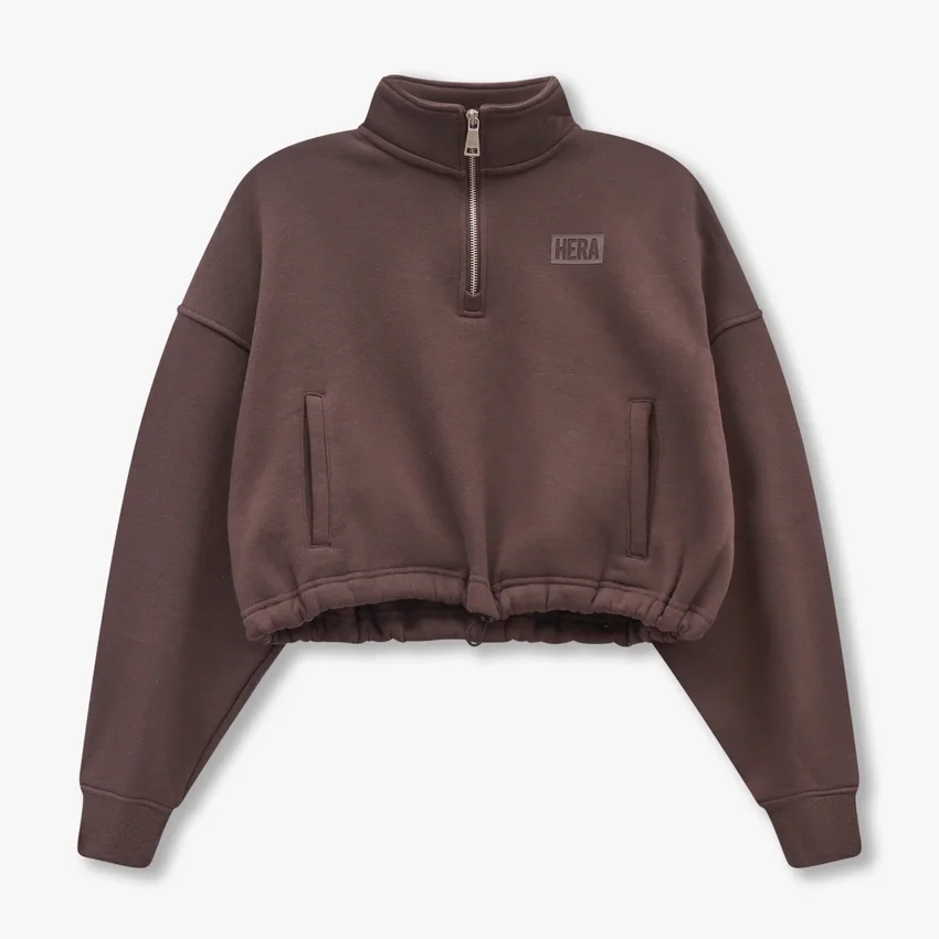 Rewear collective cropped sweatshirt – slate brown Rewear collective cropped sweatshirt – slate brown