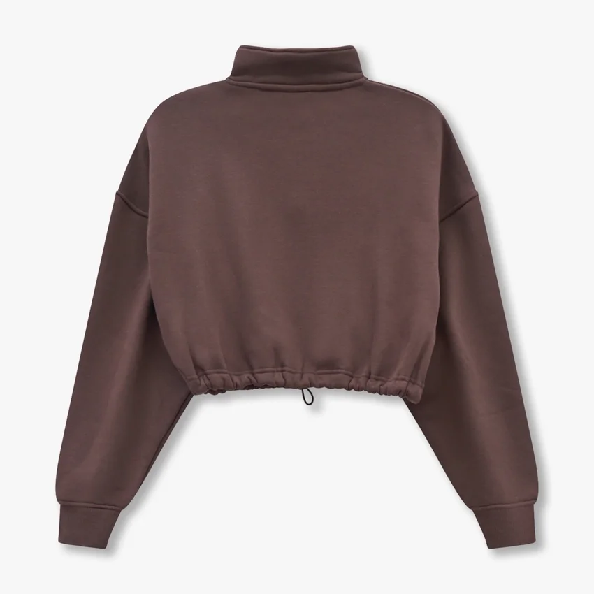 Rewear collective cropped sweatshirt – slate brown Rewear collective cropped sweatshirt – slate brown