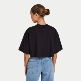 Rewear icon cropped t-shirt – black