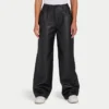 Rewear womens faux leather wide leg trouser – black Rewear womens faux leather wide leg trouser – black