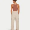 Women’s base racer crop top – acorn brown Women’s base racer crop top – acorn brown