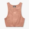 Women’s base racer crop top – acorn brown Women’s base racer crop top – acorn brown