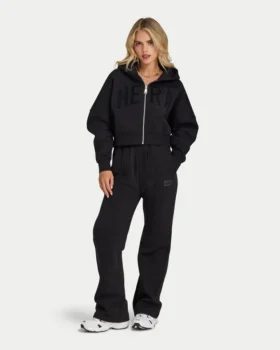 Womens 365 cropped zip hoodie