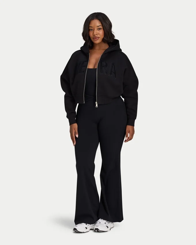 Womens 365 cropped zip hoodie Womens 365 cropped zip hoodie