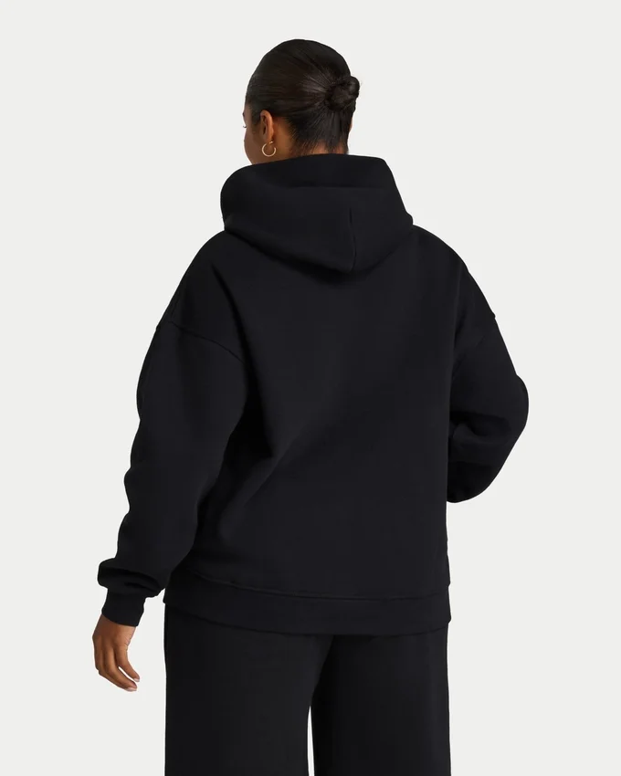 Womens 365 oversized hoodie – black Womens 365 oversized hoodie – black