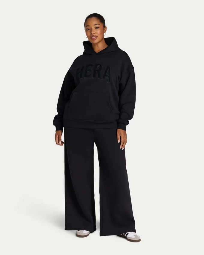 Womens 365 oversized hoodie – black Womens 365 oversized hoodie – black