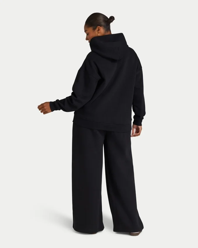 Womens 365 oversized hoodie – black Womens 365 oversized hoodie – black