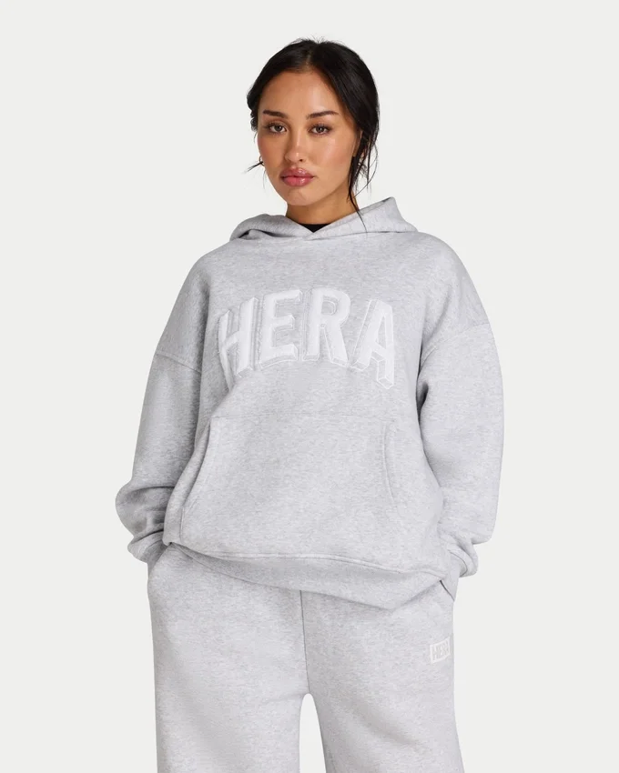 Womens 365 oversized hoodie – grey marl Womens 365 oversized hoodie – grey marl