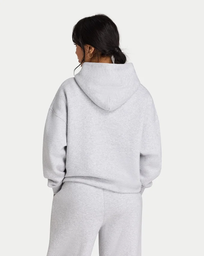 Womens 365 oversized hoodie – grey marl Womens 365 oversized hoodie – grey marl