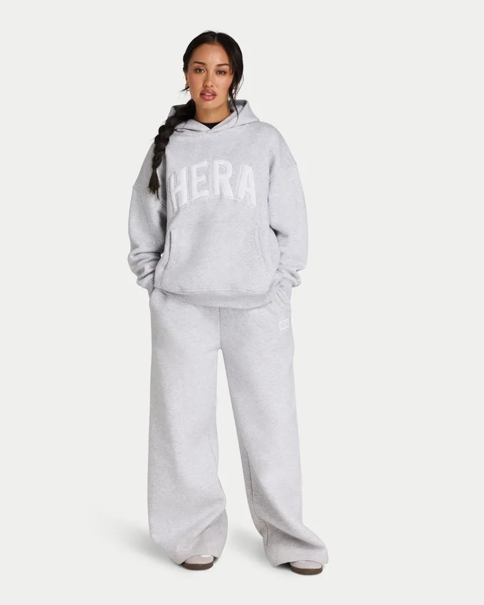 Womens 365 oversized hoodie – grey marl Womens 365 oversized hoodie – grey marl
