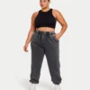 Womens base racer crop top – black