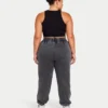 Womens base racer crop top – black