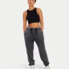 Womens base racer crop top – black