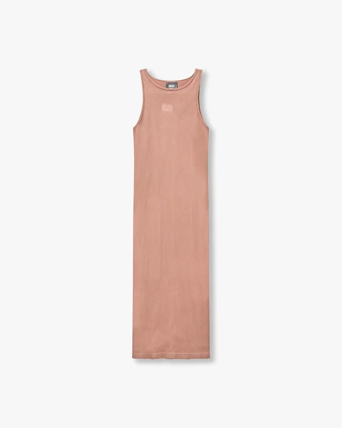 Womens base racer midi dress – acorn brown Womens base racer midi dress – acorn brown