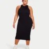 Womens base racer midi dress – black Womens base racer midi dress – black