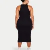 Womens base racer midi dress – black Womens base racer midi dress – black