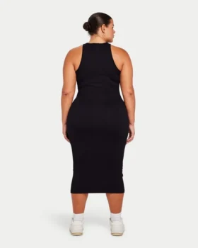 Womens base racer midi dress – black Womens base racer midi dress – black