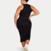 Womens base racer midi dress – black Womens base racer midi dress – black
