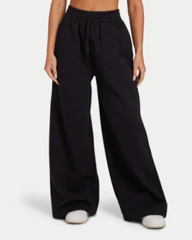 Womens collective wide leg sweatpant – black