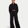 Womens collective wide leg sweatpant – black Womens collective wide leg sweatpant – black
