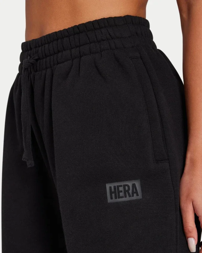 Womens collective wide leg sweatpant – black Womens collective wide leg sweatpant – black