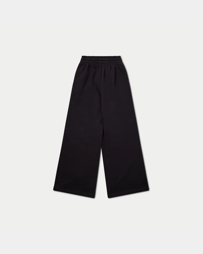 Womens collective wide leg sweatpant – black Womens collective wide leg sweatpant – black