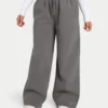 Womens collective wide leg sweatpant – charcoal grey Womens collective wide leg sweatpant – charcoal grey