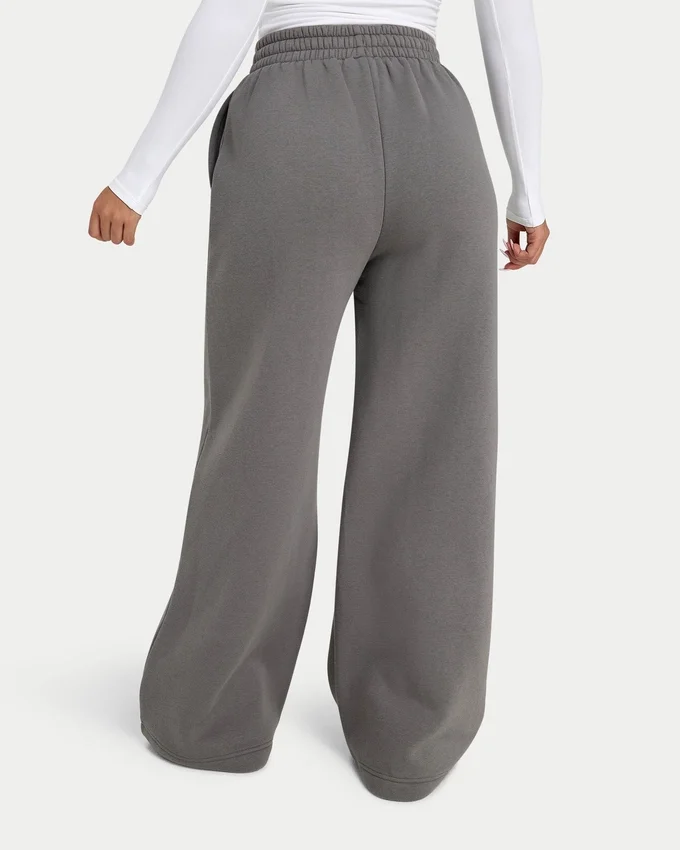Womens collective wide leg sweatpant – charcoal grey Womens collective wide leg sweatpant – charcoal grey