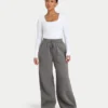Womens collective wide leg sweatpant – charcoal grey Womens collective wide leg sweatpant – charcoal grey