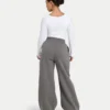 Womens collective wide leg sweatpant – charcoal grey Womens collective wide leg sweatpant – charcoal grey