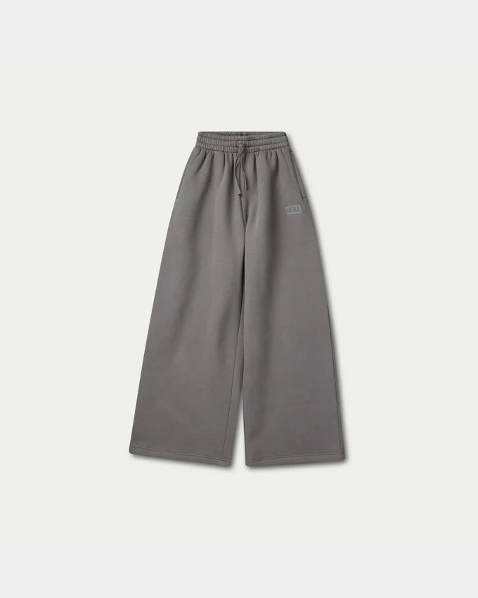 Womens collective wide leg sweatpant – charcoal grey Womens collective wide leg sweatpant – charcoal grey