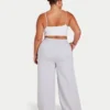 Womens collective wide leg sweatpant – grey marl Womens collective wide leg sweatpant – grey marl
