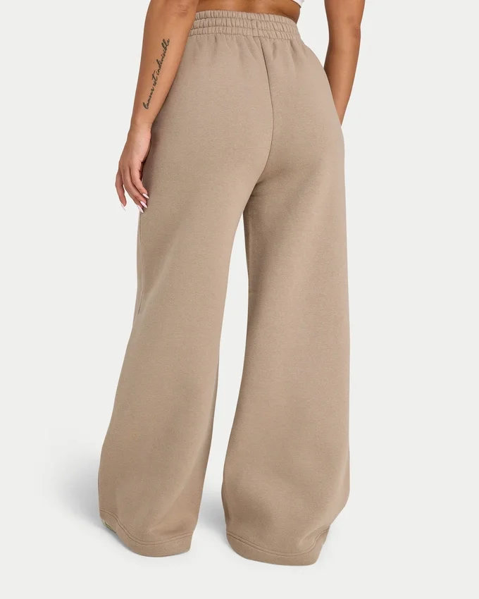 Womens collective wide leg sweatpant – mocha Womens collective wide leg sweatpant – mocha