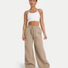 Womens collective wide leg sweatpant – mocha Womens collective wide leg sweatpant – mocha