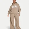 Womens collective wide leg sweatpant – mocha Womens collective wide leg sweatpant – mocha