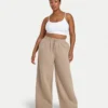 Womens collective wide leg sweatpant – mocha Womens collective wide leg sweatpant – mocha