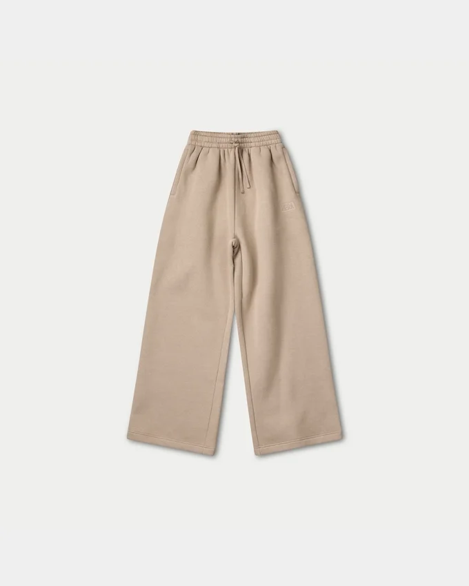 Womens collective wide leg sweatpant – mocha Womens collective wide leg sweatpant – mocha