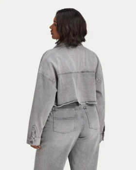 Womens cropped denim jacket